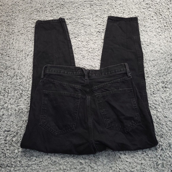 We the Free Jeans Women 28 Black Distressed High Rise Casual Mom Skinny Normcore - Picture 1 of 10